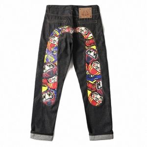 y2k Harajuku Повседневные джинсы с принтом женские 2023 Лето Новые прямые широкие брюки High Street в стиле хип-хоп Мужская и женская одежда 93fH #