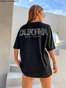 T-Shirts für Damen, California West, Drucke, Damenoberteile, einfache Freizeitkleidung, Straße, Hip-Hop-T-Shirts, Vintage-Persönlichkeit, weiblich, kurz