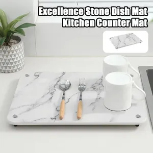 Table Mats Absorbent Dish Drying Mat Diatomaceous Earth Kitchen Counter With Non-slip Legs For Quick Bathroom Home