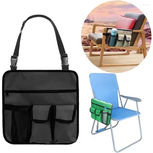 Storage Bags Chair Armrest Organizer Bag For Beach Camping Side Hanging Pouch Outdoor