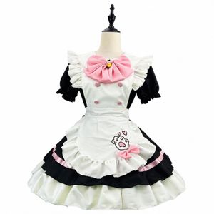 colore Cosplayer Cat Maid Dr Pink Bow Lolita Dr Halen Party Costume Cosplay Anime Ruolo Travestimento Carnevale Abbigliamento per adulti c6Rs #