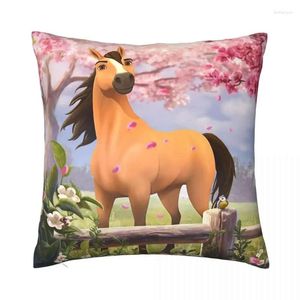 Pillow Spirit Riding Horses Pillowcase Printing Polyester Cover Throw Home Zippered 45X45cm