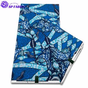 Fabric African Wax Fabric 100% Original Super Fabric 6yards Nigerian Fabric Ankara Block Prints Batik Dutch Fabric For Wedding VL123