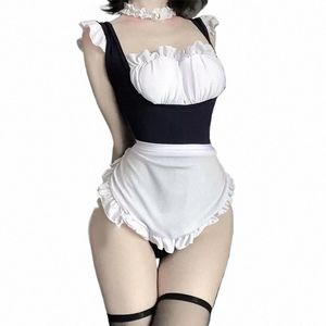 maid Outfits Women Sexy Cosplay Lingerie Roleplay Costumes Perspective Erotic Underwear Maid Dr Classical Lace Porno Suit z1zR#