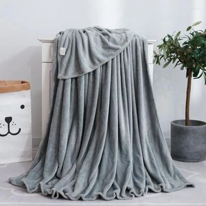 Coperte primavera/estate coperta solido colorante vele per vello da letto super morbido fogli di flanella lancio di asciugamani divano letto 19