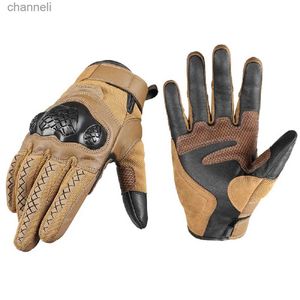 Tactical Gloves Full Finger Paintball Shoot Airsoft Work Fishing Touch Screen Rubber Protective Mittens YQ240328