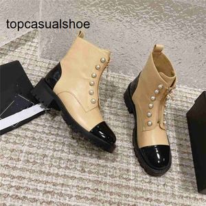 Chanells Boots Luksusowy projekt Kobiet Prace biznesowe Dekoracja anty slip rycerz buty martin buty swobodne botki 007-013