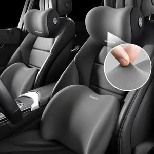 Cuscino per il collo dell'auto in memory foam Supporto protettivo per la schiena lombare Cuscino per poggiatesta per auto traspirante Allevia lo stress Cuscino per seggiolino auto