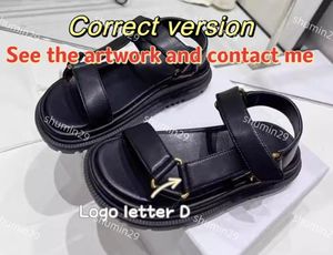 Spring and summer new women's shoes leather thick soled Velcro open toe sandals women's casual beach Roman slippers