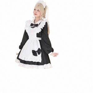 Natal Cosplay Costume Maid Bonito Doce Lg-sleeved Stage Party Coffee Shop Comic Show Performance Girl Cosplay Costume a66k #
