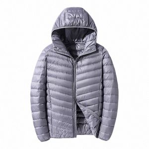 Männer Daunenmantel 2023 Herbst und Winter Licht Daunenjacke Männer mit Kapuze Daunensport Casual Große Größe Fi Mantel Männer Winterkleidung x06U #