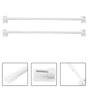 Shower Curtains 2 Pcs Screen Rod Curtain Rods Tension Adjustable Drapery Cabinet Hanger Plastic Window Screens Accessories Bedroom