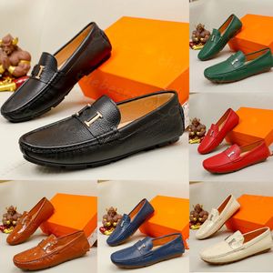 Klasyczne skórzane designerskie męskie buty oddychające męskie buty buty wysokiej jakości płaskie buty luksusowe mokacin butów Oxford A2