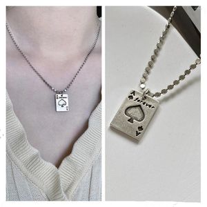 Wisiorki osobowość poker wisidant Dziewczyna Dziewczyna Choker Akcesoria Kobieta Vintage Heart Letter Women Jewelry 2024 Trendia