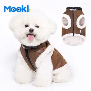 Dog Apparel Suede Motorcycle Vest For Small Medium Dogs PET CLOTHES WINTER WARM BODY WARMER CAT