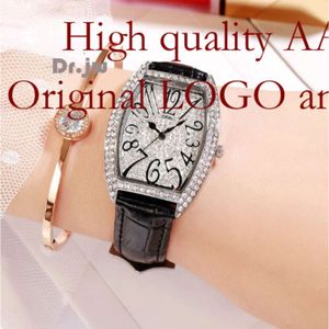 Korean Version of Fashionable Square Diamond Internet Celebrity Live Broadcast, Barrel Shaped Women's Watch, Full Sky Star Student Watch