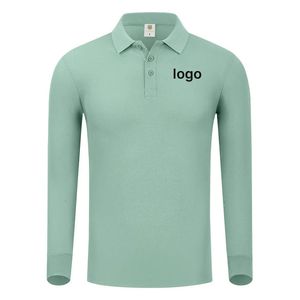 Vanlig långärmad polo skjorta män kvinnor solida 3 knappar lapel t skjortor Autumn Winter Golf Polos Regular Mens Tops Clothing Custom 240319