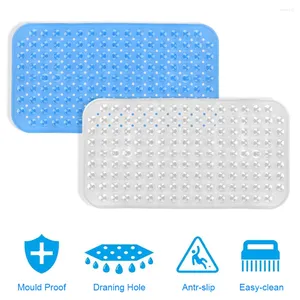 Bath Mats Home Shower Bathroom Carpets Non-Slip Tub Toilet Floor Rugs Corner Mat Suction Cup Drain Hole