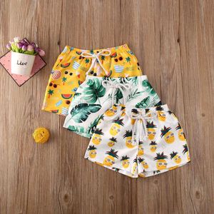 Men's Shorts Summer toddler boys beach swimsuit shorts baby childrens swimsuit summer swimsuit cartoon printed pants J240328