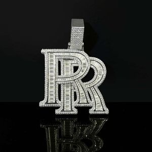 Ciondolo personalizzato hip-hop per uomo con diamanti Moissanite ghiacciato in oro Sier/10K/ 14K/ VVS D |Design retrò