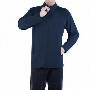 Mänjackor Autumn and Winter New Style Sportswear Tjock Korean Versi Slim Classic Stand Collar Fi Casual Trend Coat E0VD#