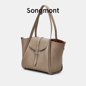 Songmont متوسطة أغنية سلة سلسلة حمل حقيبة أنثى مصممة كبيرة السعة حقيبة يد واحدة الكتف حقيبة أنثى 240328