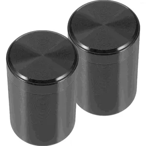 Garrafas de armazenamento 2 pcs mini chá caddy vasilha solta bule de metal jar recipientes de alimentos tanque acessório doméstico