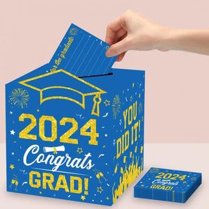 Party Decoration Graduation Card Box Holder Foldbar kartong för grader Easy Assembly