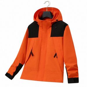 Herrjacka 2023 Spring och Autumn Thin Men's and Women's Storm Jacket Windproof and Waterproof Par Casual Outdoor Coat F2wk#