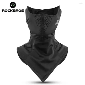 Bandanas Rockbros Scarf Warm Fleece Neck Mask Outdoor Windproof Warmer For Bike Motorcykel Ear Cover Breatble Men Women