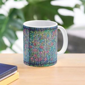 Mugs Roses Turquoise Coffee Mug Kawaii Cups Tea