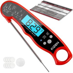 Gauges Digital Meat Thermometer with Probe Instant Read Food Thermometer for Cooking Grilling BBQ, Baking, Liquids, Candy Deep Frying