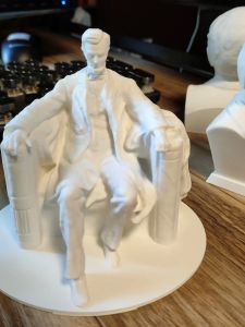 Miniatyrer Modellen av den amerikanska presidenten Abraham Lincoln Memorial Hall är som en skulptur, ornament, dekorativt hantverk och porträtt