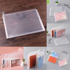 2024 A4/A5/B6 Zipper Pouch Clear Document Bag Book File Folders Stationery Pencil Case Storage Bags Cosmetic Makeup Bags