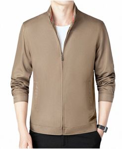 Spring Summer Men Mężczyzn Busin Solid Mens Cienki kurtki Płaszcze Casual Męskie odzież wierzchnią męska płaszcz męski płaszcz Bomber Kurtka na zewnątrz J2ZK#