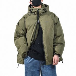 Mäns avslappnade vinterjackor Nya FI 2023 MANA SOLID COLAS PARKAS Tjock hoodie LG Sleeved Zipper Warm Coats Clothing V18 90D4#