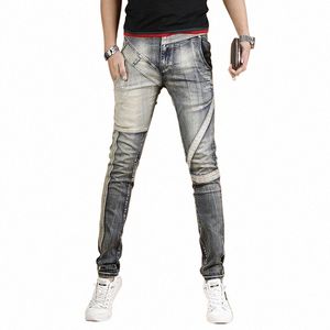 2023 Spring och Autumn New Fi Vintage Stretch Small Ben Mäns Casual Slim Bekväm stor storlek Högkvalitativ jeans 28-36 M6UN#