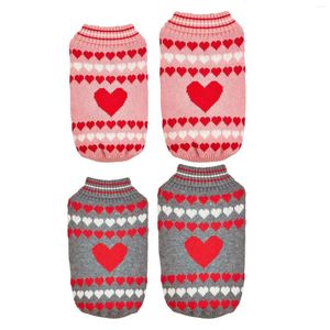 Dog Apparel Heart Puppy Sweaters Roupas Day dos namorados para cães de gatos