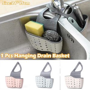 Kitchen Storage 1 Pcs Basket Sink Drain Rack Strainer Bathroom Container Sponge Hanging Organizer