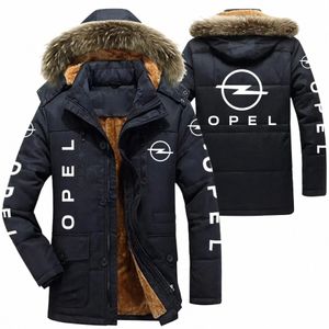 opel Logo Men's Winter Cott Jackets Hooded Parkas Lamb Fur Lining Plush Men Cold Thickening Fi Motorcycle Jacket z0X3#