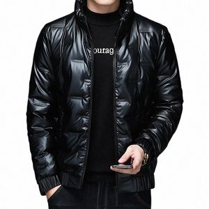 Heißer Verkauf Männer Daunenjacken Stehkragen Warm Reißverschluss Mantel Herren Winter Koreanische Fi Slim Casual 80% Weiße Ente Daunenjacken A1La #