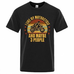 Eu gosto da minha motocicleta e talvez 3 pessoas camisetas masculinas casuais roupas soltas oversized verão tops cott carto camisetas masculinas r5k9 #