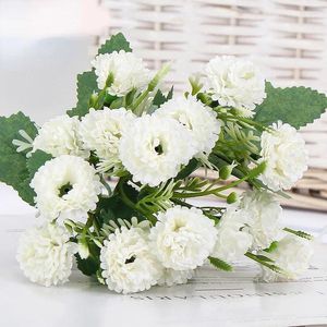 Fiori decorativi sposa da sposa lilla lilla bouquet simulazione di decorazione el artificiale simulazione gialla viola lilla verde fiore finto