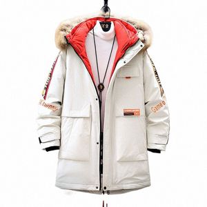 2024 Autumn and Winter New Fi Trend LG Warm Cott Padded Jacket Men's Casual Loose Thick Stor Size Pock T2GO#