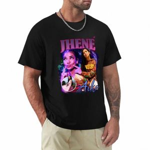 jhene Aiko Jhene Aiko T-shirt vintage anni '90 tinta unita kawaii T-shirt cott da uomo b3Uk #