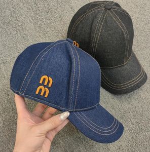 Berretto da baseball da cowboy di lusso per donna e uomo Designer Donna Denim Lettera Ricamo Cappello a sfera Berretti Casquette Cappellini da sole aderenti solidi unisex