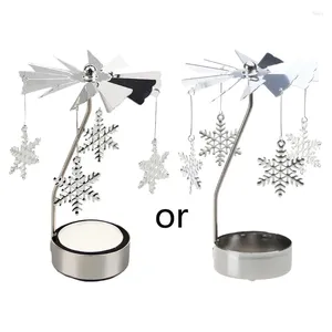 Candle Holders Creative Rotating Candlestick For Christmas Weddings Family Home Table Decorations Holiday Favor Gift