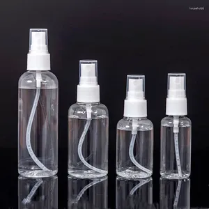 Bottiglie di stoccaggio 4 pezzi Spray Bottiglia riutilizzabile Profumo di alcol Cosmetico Atomizzatore d'acqua Contenitore di plastica portatile Squisito