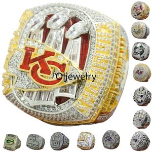 Set di anelli da campionato di lusso del Super Bowl LVII Anelli KC Champions in oro 14 carati di design per gioielli con diamanti da donna da uomo