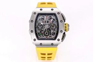 2024 KVF Discovery Magazine 7750 Automatic Mechanical timing Orange rubber strap with carbon fiber case new